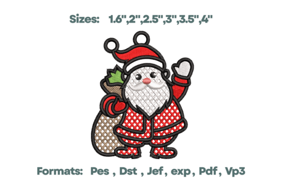 Adorable FSL Santa Claus for Festive Apparel