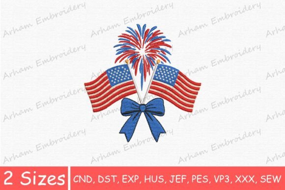 American Flag Fireworks with Bow: A Designer's Boutique Review
