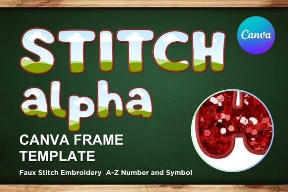 Faux Embroidery Canva Frame Letters_23 Review