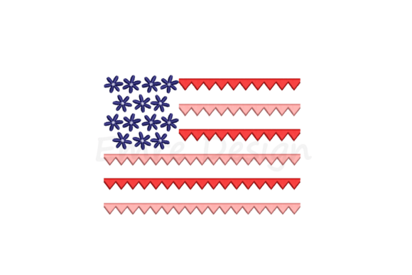 Floral USA Flag Embroidery: A Designer's Review