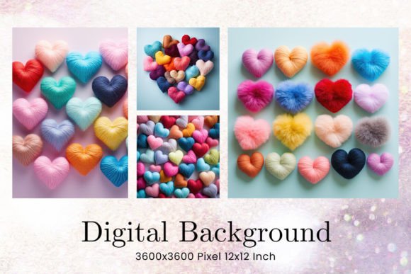 Heart Embroidery Backgrounds for Festive Designs