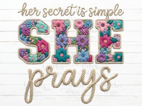 SHE Prays Faux Embroidery for Holiday Gifts